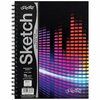 Ucreate Fashion Poly Sketch Book, Sonic Vibes, Unruled, 12in. x 9in., 3PK P38037
